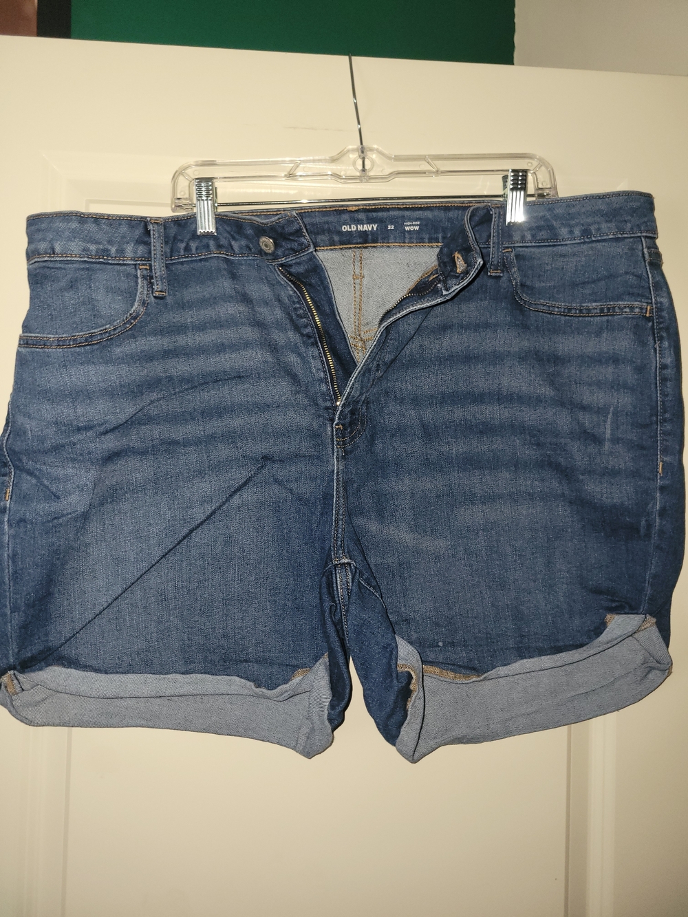 Old Navy Dark Blue Rolled-Hem Denim Shorts